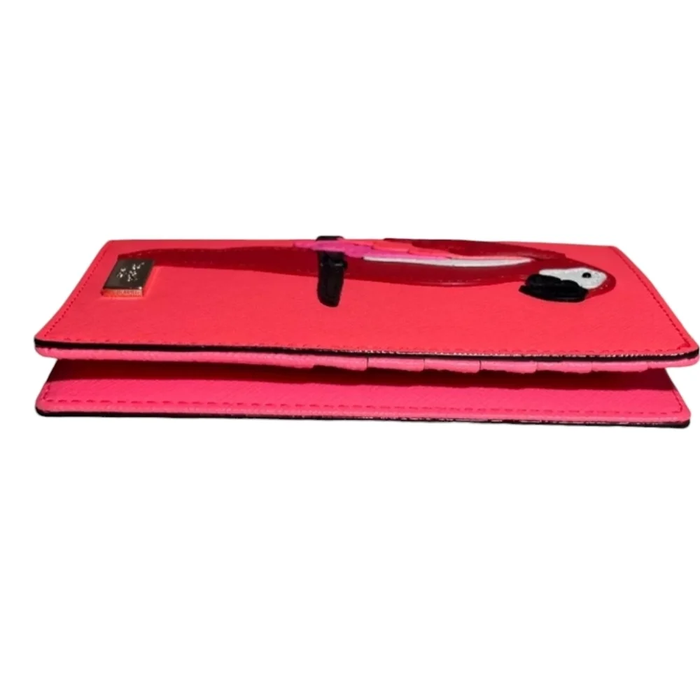 EUC KATE SPADE Imogene Talk The Talk PARROT Leather Wallet/Passport Holder - Picture 3 of 12
